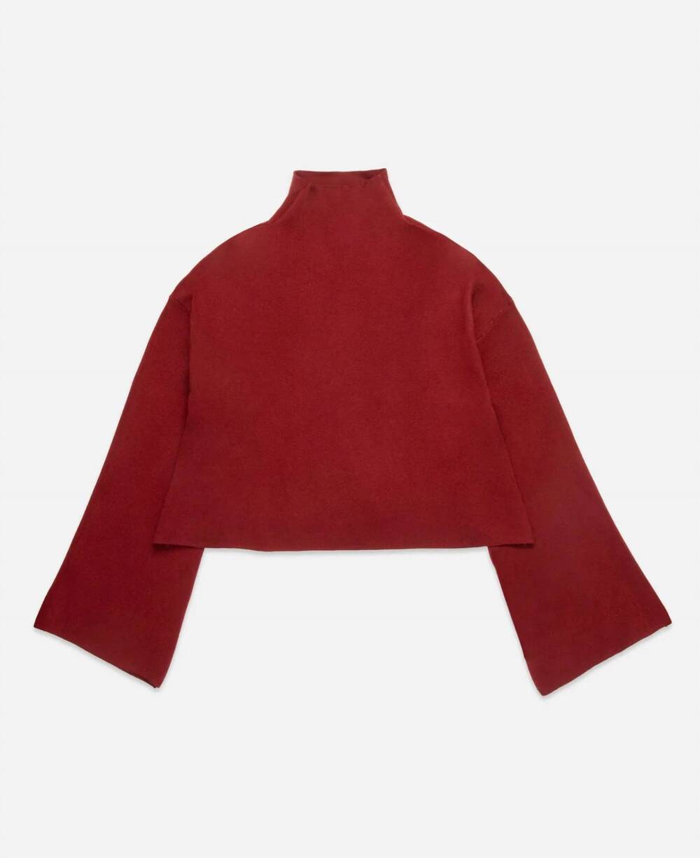 NEW DELUC women's parker turtleneck sweater in malbec